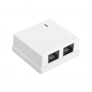Розетка компьютерная 2-м ОП SB1-2-8P8C-C5e-WH RJ45 (8P8C) кат.5E Dual IDC Hyperline 430234 оптом купить цена