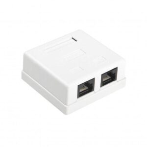 Розетка компьютерная 2-м ОП SB1-2-8P8C-C6-WH RJ45 (8P8C) кат.6 Dual IDC Hyperline 430235 оптом купить цена