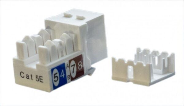 Вставка Keystone Jack RJ45 (8P8C) кат.5E KJ9-8P8C-C5e-90-WH бел. Hyperline 432595 оптом купить цена