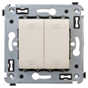 Выключатель 2-кл. 2мод. СП Avanti "Ванильная дымка" 16А IP20 беж. DKC 4405104 оптом купить цена