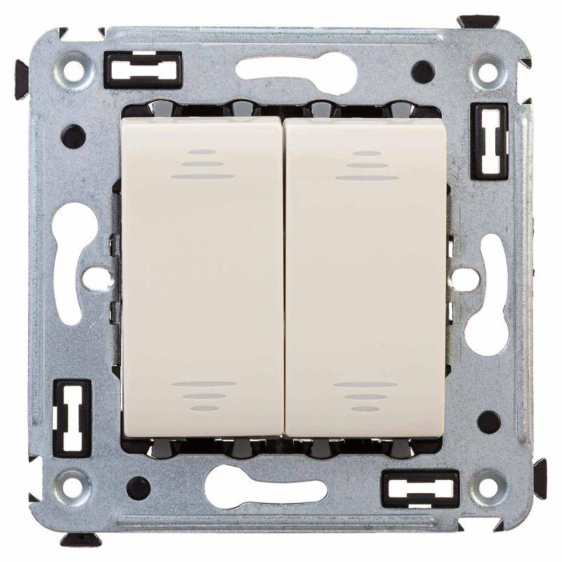 Переключатель 2-кл. 2мод. СП Avanti "Ванильная дымка" 16А IP20 беж. DKC 4405114 купить оптом выгодно Переключатель 2-кл. 2мод. СП Avanti "Ванильная дымка" 16А IP20 беж. DKC 4405114 оптом купить цена