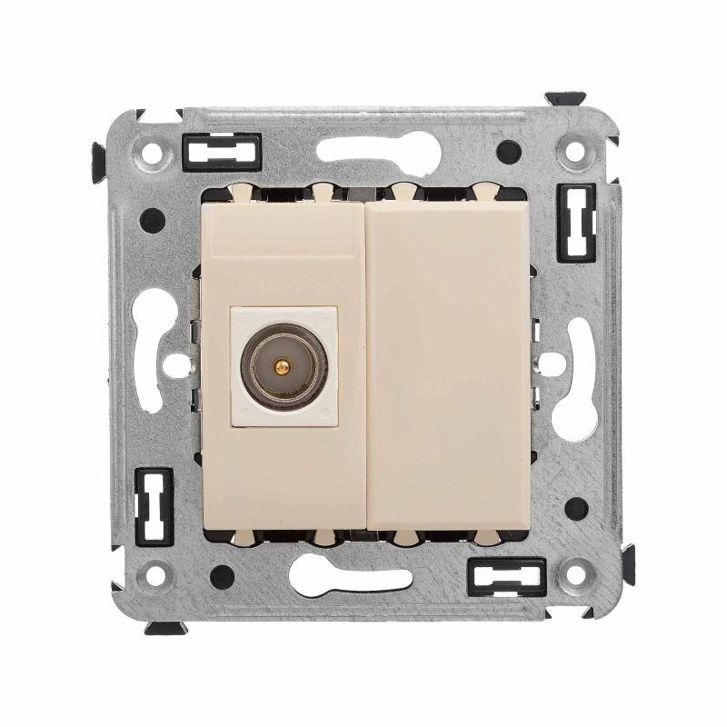 Розетка телевизионная одиночная TV СП Avanti "Ванильная дымка" DKC 4405503 купить оптом выгодно Розетка телевизионная одиночная TV СП Avanti "Ванильная дымка" DKC 4405503 оптом купить цена