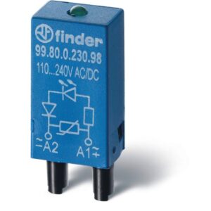 Модуль индикации и защиты LED + диод ( + A1) 6...24В DC зел. FINDER 9980902499 оптом купить цена