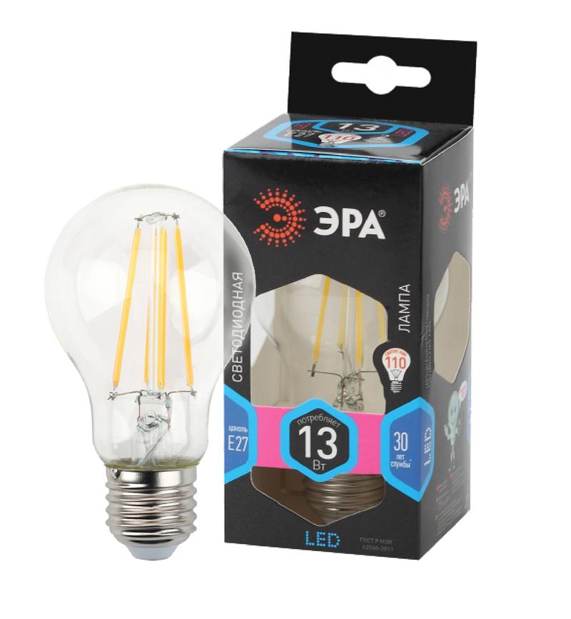 Лампочка светодиодная ЭРА F-LED A60-13W-840-E27 Е27 / Е27 13Вт филамент груша нейтральный белый свет оптом купить хорошая цена Лампочка светодиодная ЭРА F-LED A60-13W-840-E27 Е27 / Е27 13Вт филамент груша нейтральный белый свет купить оптом недорого