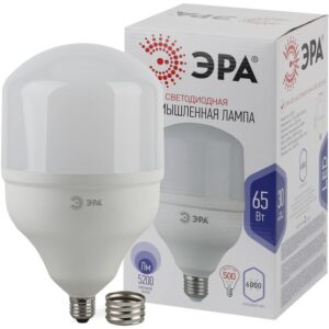 Лампа светодиодная ЭРА STD LED POWER T160-65W-6500-E27/40 Е27 / Е40 65 Вт колокол холодный дневной свет купить оптом недорого