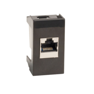 Розетка компьютерная 1-м 1мод. Viva RJ45 кат.5E черн. DKC 45238 оптом купить цена