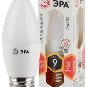Лампочка светодиодная ЭРА STD LED B35-9W-827-E27 E27 / Е27 9Вт свеча теплый белый свет купить оптом недорого