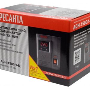 Стабилизатор напряжения АСН-1500/1-Ц 1ф 1.5кВт IP20 релейный Ресанта 63/6/3 оптом купить цена