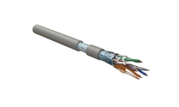 Кабель витая пара F/UTP кат.5E 4х2х24AWG solid LSZH FUTP4-C5E-S24-IN-LSZH-GY-305 сер. (уп.305м) Hyperline 45788 оптом купить цена