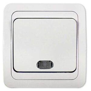 Выключатель 1-кл. СП Classico 2121 10А IP20 с подсветкой бел. ASD / IN HOME 4680005959853 оптом купить цена