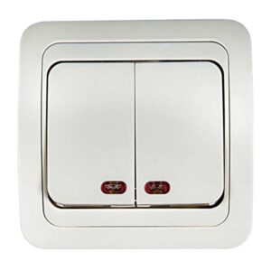 Выключатель 2-кл. СП Classico 2123 10А IP20 с подсветкой бел. ASD / IN HOME 4680005959877 оптом купить цена
