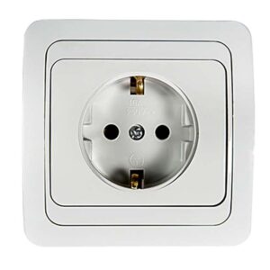 Розетка 1-м CLASSICO с заземл. 2028 бел. ASD / IN HOME 4680005959907 оптом купить цена