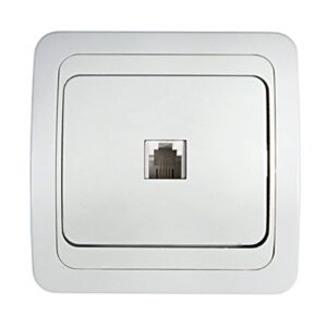 Розетка телефонная 1-м СП Classico 2034 16А IP20 бел. ASD / IN HOME 4690612000404 оптом купить цена