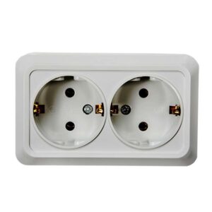 Розетка 2-м BOLLETO с заземл. накл. 7128 бел. ASD / IN HOME 4680005959839 оптом купить цена