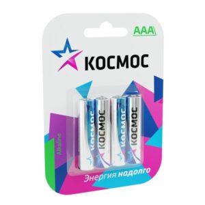 Элемент питания алкалиновый AAA/LR03 BP-4 (блист.4шт) КОСМОС KOCLR034BL_classic оптом купить цена