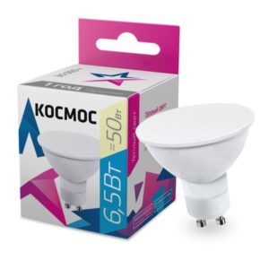 Лампа светодиодная GU10 6.5Вт 220В 3000К Космос LkecLED6.5wGU10C30 оптом купить цена