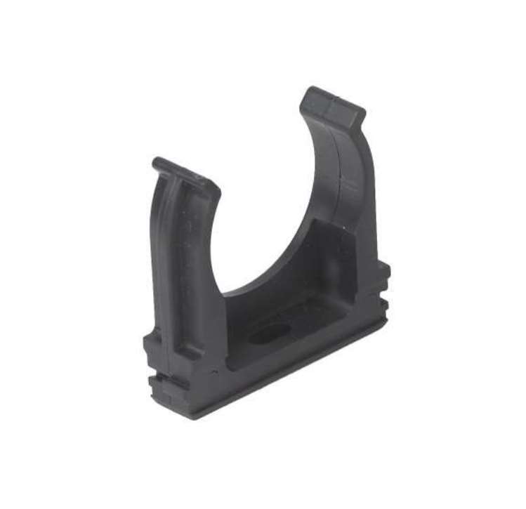 Держатель для труб (клипса) d20мм пластик черн. Ruvinil К01120Ч купить оптом выгодно Держатель для труб (клипса) d20мм пластик черн. Ruvinil К01120Ч оптом купить цена