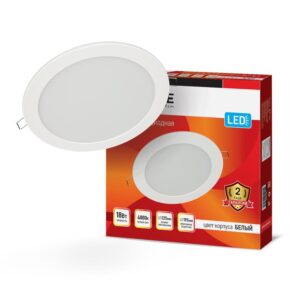 Светильник светодиодный RLP 18Вт 4000К IP40 1080лм 230В 225мм кругл. встраив. панель бел. IN HOME 4690612007984 оптом купить цена