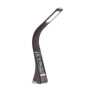 Светильник светодиодный TLD-542 Brown/300лм/5000К/Dimmer настол. часы календ. терм. коричн. 5Вт Uniel UL-00001817 оптом купить цена