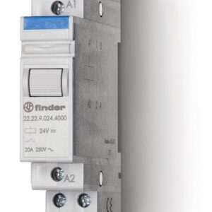 Контактор модульный 2NO 20А AgSnO2 24В DC 17.5мм IP20 FINDER 222290244000 оптом купить цена