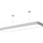 Светильник LED ЭРА Geometria SPO-111-W-40K-060 Block 60Вт 4000К 7200Лм IP40 1200*300*60 белый подвесной драйвер внутри купить оптом недорого