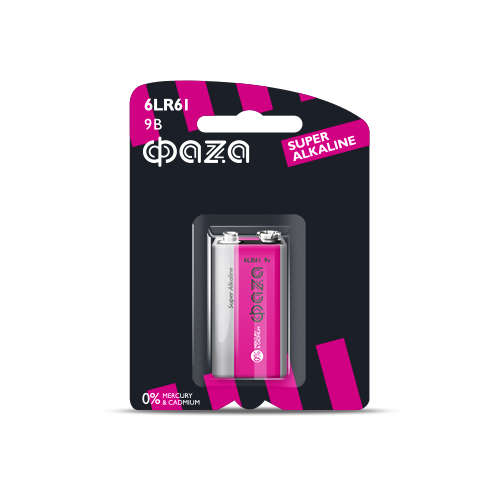 Элемент питания алкалиновый "крона" 6LR61 9В Super Alkaline BL-1 ФАZА 2858412 купить оптом выгодно Элемент питания алкалиновый "крона" 6LR61 9В Super Alkaline BL-1 ФАZА 2858412 оптом купить цена