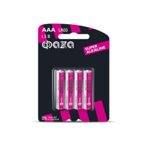 Элемент питания алкалиновый AAA/LR03 1.5В Super Alkaline BL-4 (уп.4шт) ФАZА 5000254 оптом купить цена