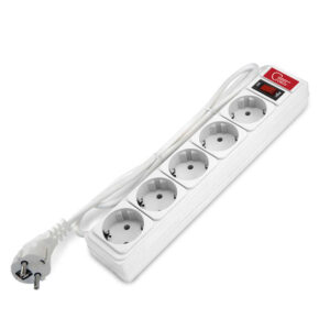 Удлинитель с сетевым фильтром 5х1.5м 10А IP21 ПВС 3х0.75 бел. Союз 1324 оптом купить цена