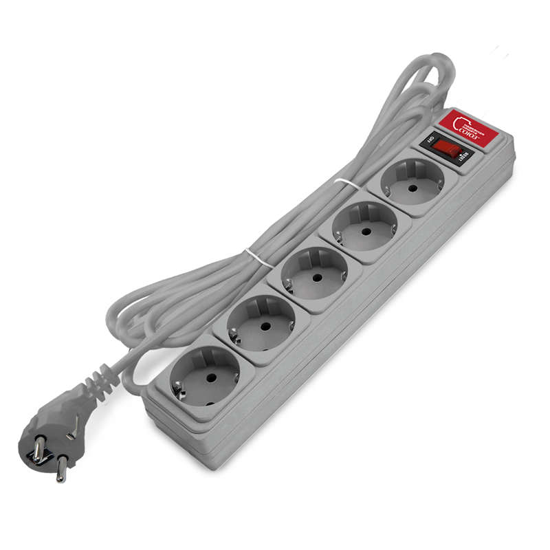 Удлинитель с сетевым фильтром 5х3м 10А IP21 ПВС 3х0.75 сер. Союз 1329 купить оптом выгодно Удлинитель с сетевым фильтром 5х3м 10А IP21 ПВС 3х0.75 сер. Союз 1329 оптом купить цена