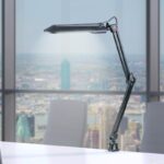 Настольный светильник ЭРА NL-201-G23-11W-BK с лампой PL на струбцине черный купить оптом недорого