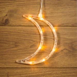 Фигура светодиодная "Месяц" 185х145х10мм 8LED тепл. бел. 1Вт 4.5В IP20 на присоске с подвесом элементы питания 3хAAA (в компл.) Neon-Night 501-014 оптом купить цена