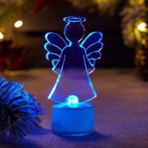 Фигура светодиодная "Ангел 2D" 10см 1LED RGB 0.1Вт IP20 на подставке элементы питания 3хAG13(LR44) (в компл.) Neon-Night 501-044 оптом купить цена