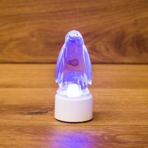 Фигура светодиодная "Пингвин Кристалл" 1LED RGB 0.1Вт IP20 на подставке элементы питания 3хAG13(LR44) (в компл.) Neon-Night 501-052 оптом купить цена