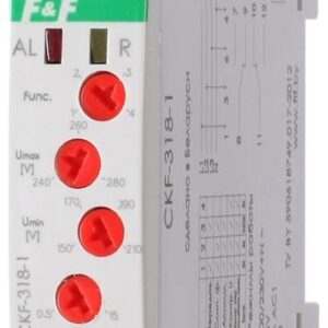 Реле контроля наличия и чередования фаз CKF-318-1 (контроль чередования; слипания фаз; регулировка верх. и нижн. порога напряжения; регулировка задержки отключения; 1 модуль; монтаж на DIN-рейке)(аналог РНПП-311М) F&F EA04.002.007 оптом купить цена