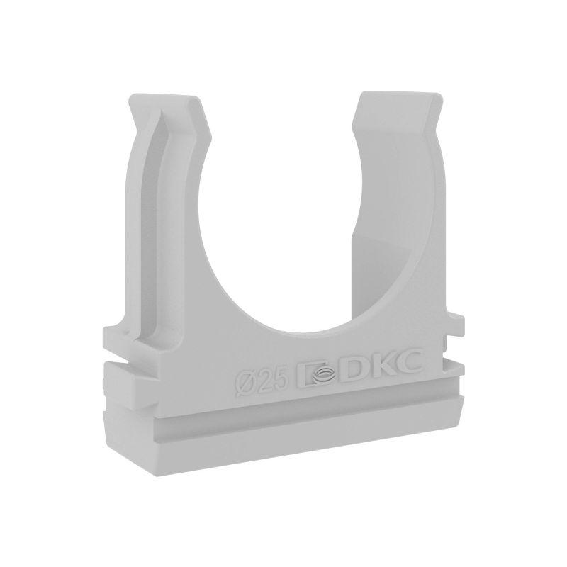 Держатель для труб (клипса) d25мм с защелкой DKC 51025 купить оптом выгодно Держатель для труб (клипса) d25мм с защелкой DKC 51025 оптом купить цена