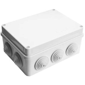 Коробка распределительная ОП 150х110х70мм IP54 10 выходов 10 гермовводов крышка на винтах бел. Epplast 210313 оптом купить цена
