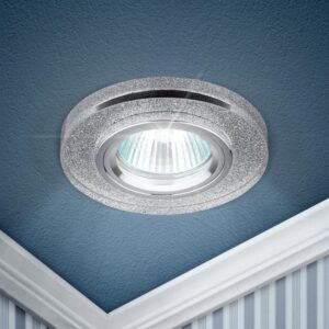 DK7 CH/SHSL Светильник ЭРА декор стекло круглое MR16