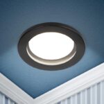 Встраиваемый светильник влагозащищенный ЭРА KL95 SBK GX53 IP44 черный купить оптом недорого