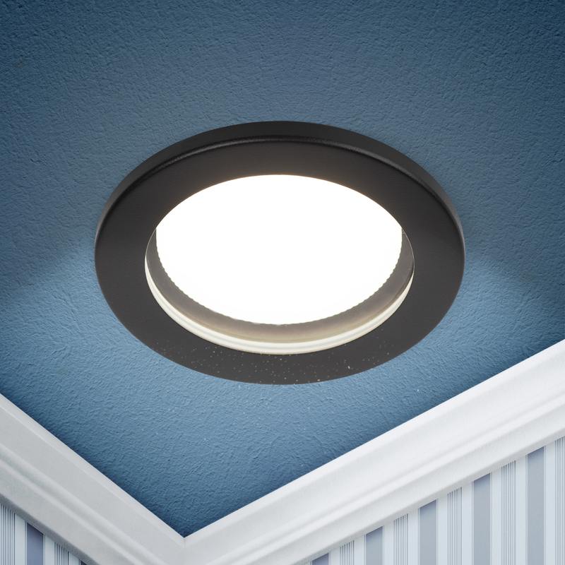 Встраиваемый светильник влагозащищенный ЭРА KL95 SBK GX53 IP44 черный оптом купить хорошая цена Встраиваемый светильник влагозащищенный ЭРА KL95 SBK GX53 IP44 черный купить оптом недорого