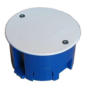 Коробка разветвительная СП d70х40 крышка на винтах пластиковые лапки для г/к Epplast 155176 оптом купить цена