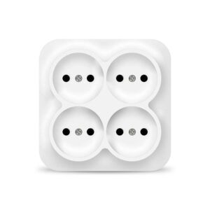 Розетка 4-м ОП 10А IP20 квадрат. без заземл. бел. IONICH 1448 оптом купить цена