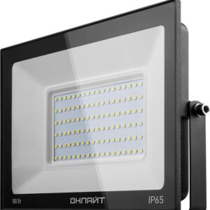 Прожектор светодиодный 61 947 OFL-100-4K-BL-IP65-LED 100Вт 4000К IP65 8000лм черн. ОНЛАЙТ 61947 оптом купить цена