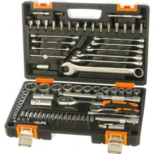 Набор инструментов 1/2дюйм; 1/4дюйм CrV пластик. кейс 82 предм. Вихрь 73/6/7/3 оптом купить цена