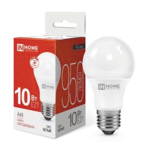 Лампа светодиодная LED-A60-VC 10Вт грушевидная 4000К нейтр. бел. E27 950лм 230В IN HOME 4690612020211 оптом купить цена