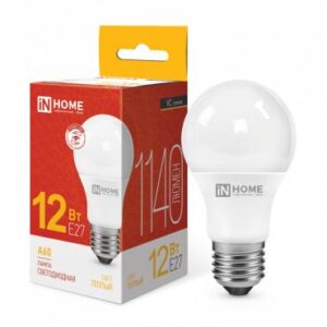 Лампа светодиодная LED-A60-VC 12Вт грушевидная 3000К тепл. бел. E27 1140лм 230В IN HOME 4690612020235 оптом купить цена