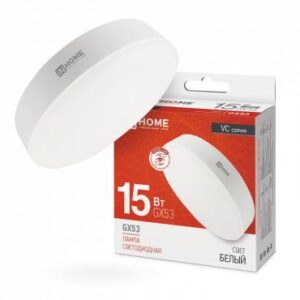 Лампа светодиодная LED-GX53-VC 15Вт рефлектор 4000К нейтр. бел. GX53 1430лм 230В IN HOME 4690612020822 оптом купить цена