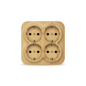 Розетка 4-м ОП 16А IP20 с заземл. сосна квадрат IONICH 1459 оптом купить цена