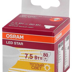 Лампа светодиодная LED STAR MR16 7.5W/830 (замена 75Вт) 7.5Вт пласт. 3000К тепл. бел. GU5.3 700лм 110 град. 220-240В OSRAM 4058075229068 оптом купить цена
