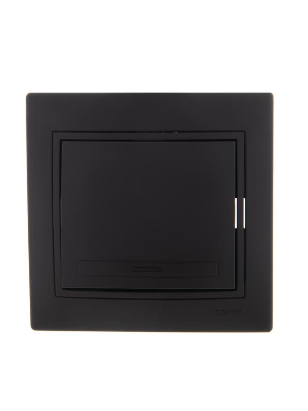 Выключатель 1-кл. 1п СП Mira 10А IP20 со вставкой черн. бархат LEZARD 701-4242-100 купить оптом выгодно Выключатель 1-кл. 1п СП Mira 10А IP20 со вставкой черн. бархат LEZARD 701-4242-100 оптом купить цена