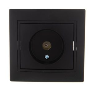 Розетка телевизионная проходная TV СП Mira черн. бархат LEZARD 701-4242-129 оптом купить цена